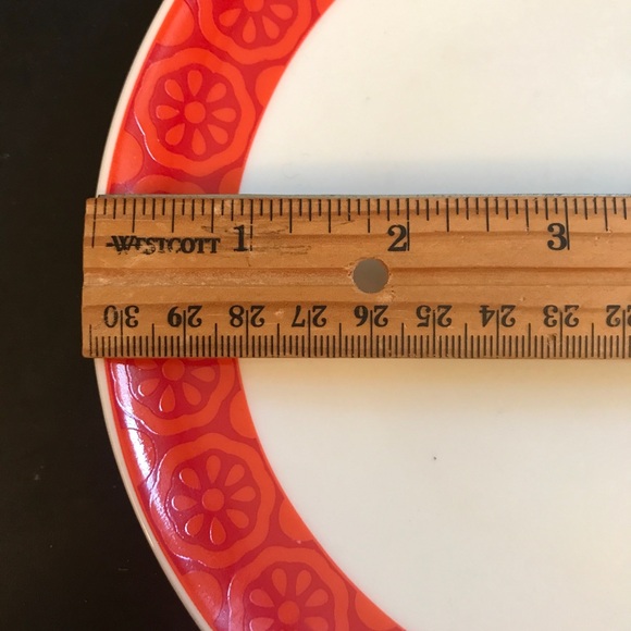 4 Winterling Bavaria Lunch Salad Plates 7.75" Red Orange MCM Floral Daisy 60s - Picture 9 of 16